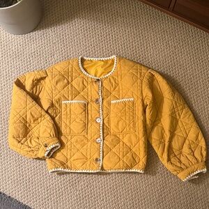 Quilted Mustard Yellow Jacket